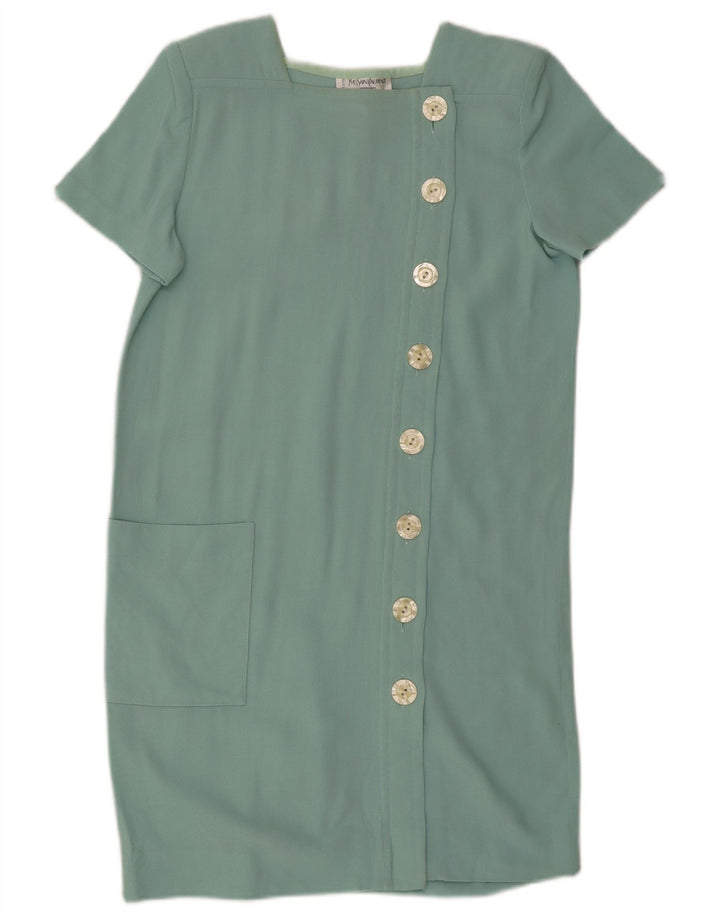 YVES SAINT LAURENT Womens Tent Dress EU 40 Medium Green Viscose