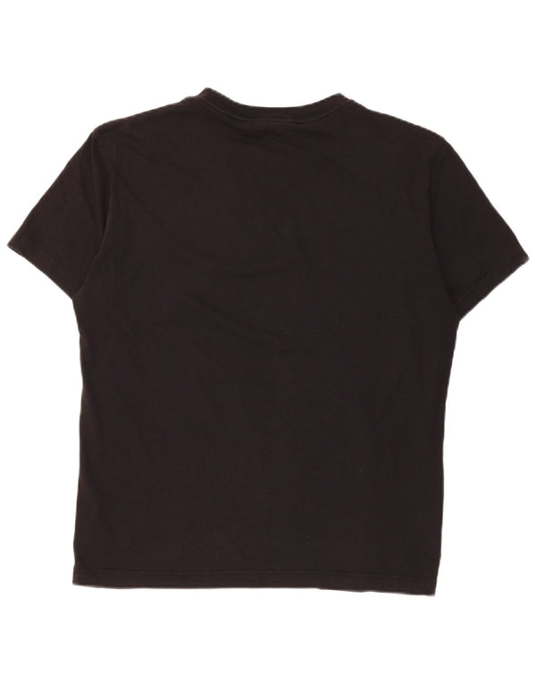 Calvin Klein Dame Grafisk T-Shirt Top UK 14 Medium Sort Bomuld