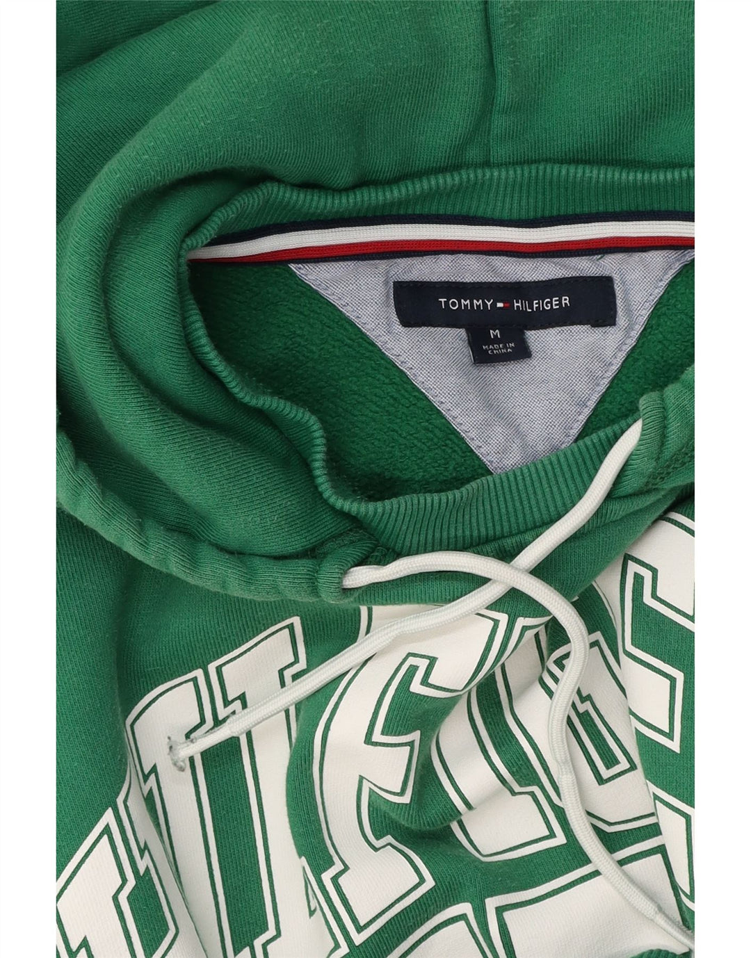 Tommy Hilfiger Grafisk hættetrøje til mænd mellemgrøn