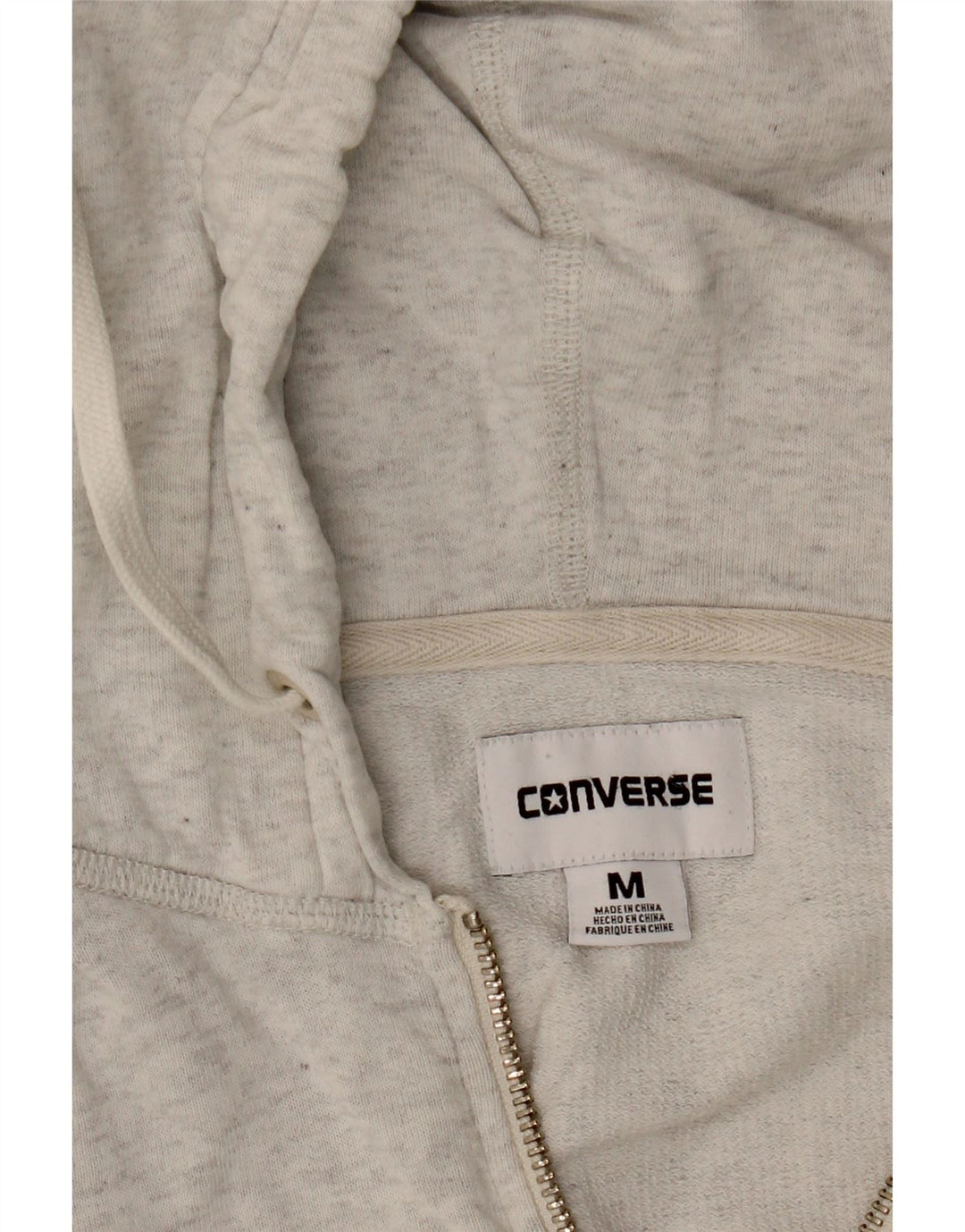 CONVERSE Mens Zip Hoodie Sweater Medium Grey Vintage Converse and Second-Hand Converse from Messina Hembry 