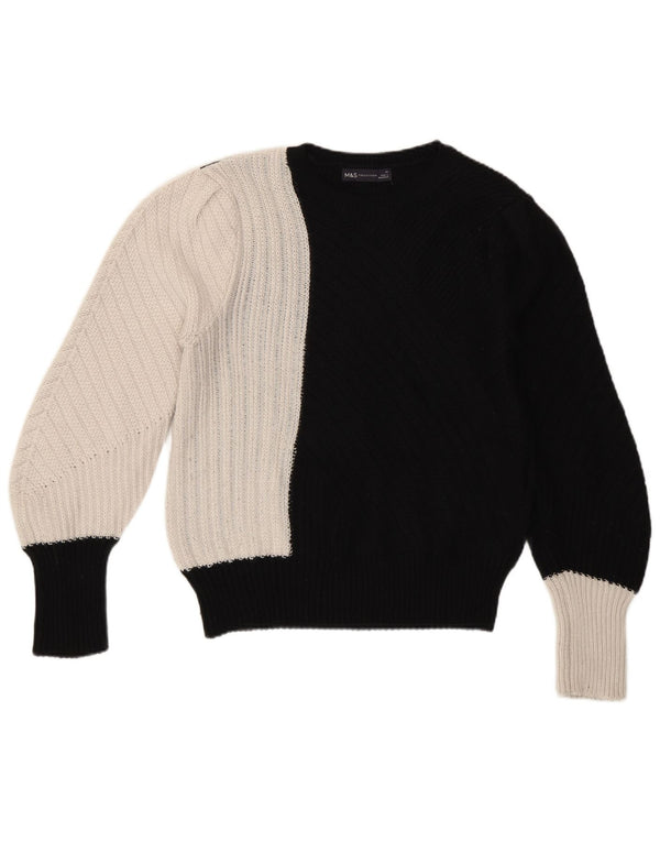 Marks & Spencer Dame sweater med rund hals DK 12 Medium Sort