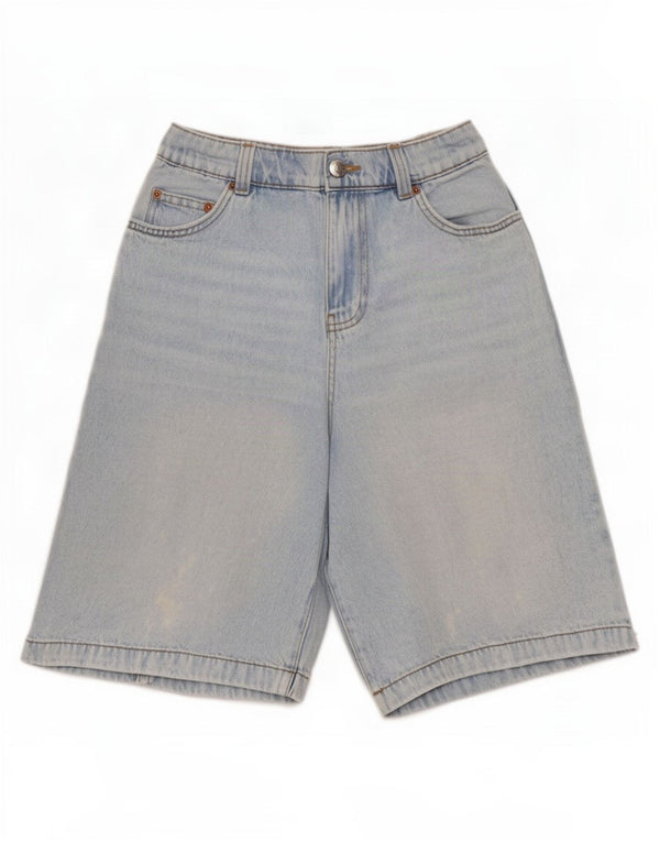Zara Girls Denim Bermuda Shorts 13-14 år W26 Blå Bomuld