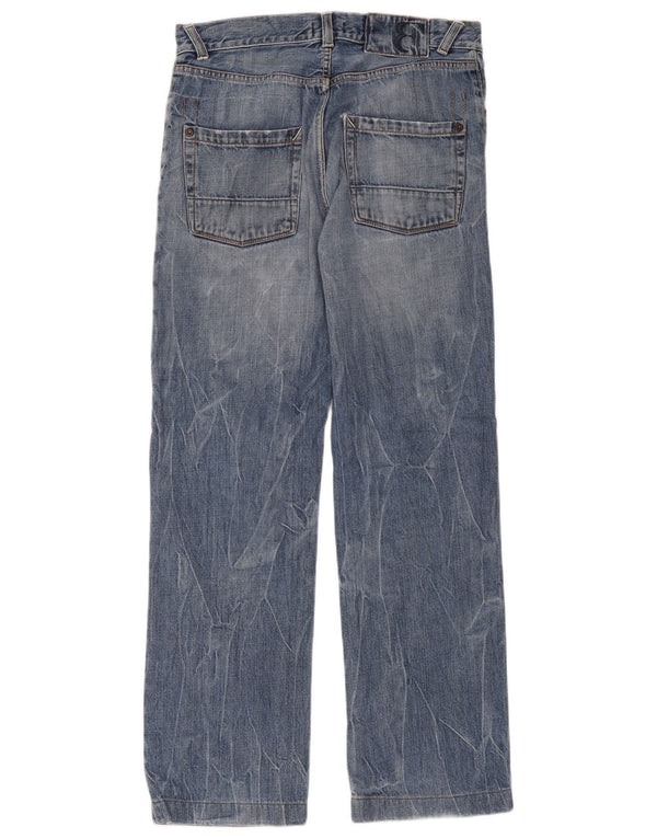 Belfe Herre Straight Jeans W33 L28 Blå Bomuld