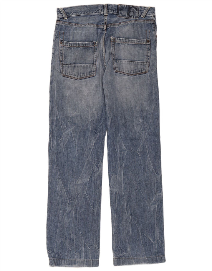 Belfe Herre Straight Jeans W33 L28 Blå Bomuld