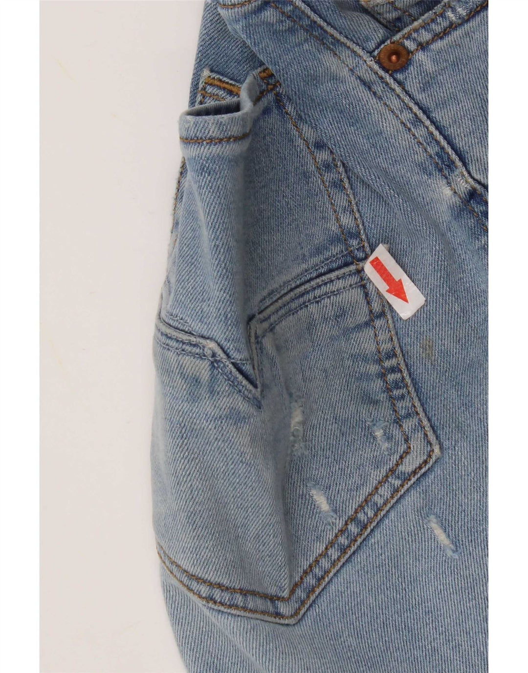 Diesel Herre Larkee-Beex Distressed Regular Tapered Jeans W34 L30 Blå