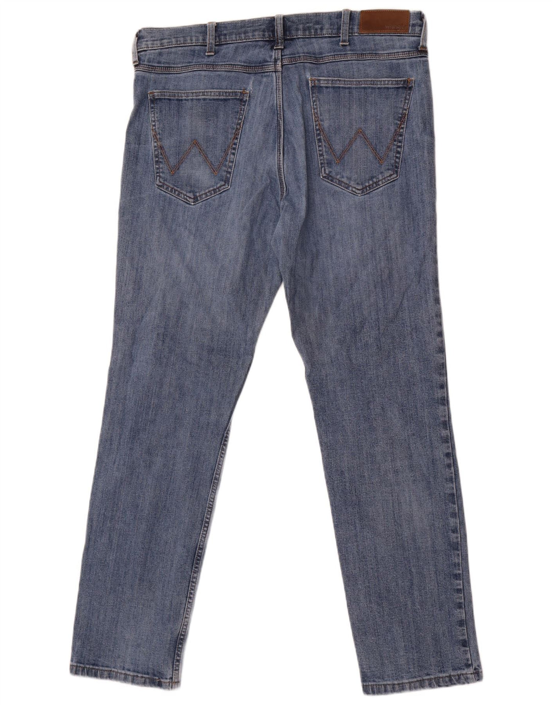 Wrangler Herre Regular Slim Jeans W36 L32 Blå Bomuld