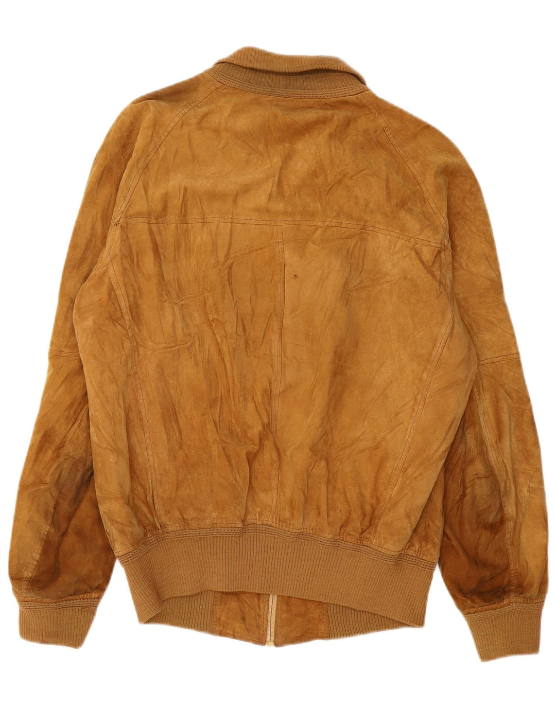 VINTAGE Bomberjakke i ruskind til mænd UK 38 Medium Beige