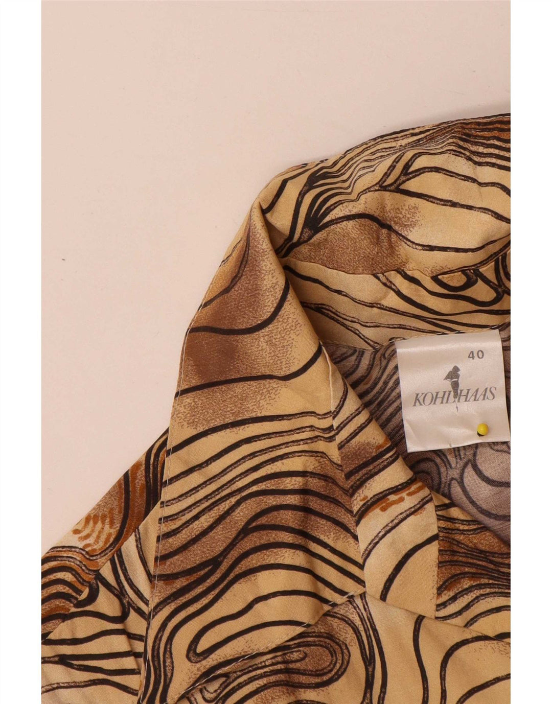 Kohlhaas skjortebluse til kvinder EU 40 Medium Brun Tie Dye Viscose