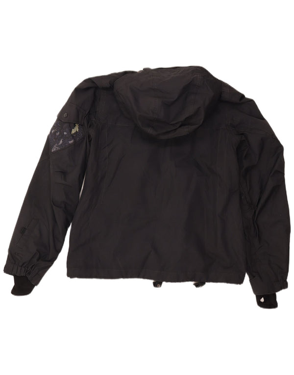 O'Neill Herre Hooded Windbreaker Jacket UK 40 Large Black Polyester