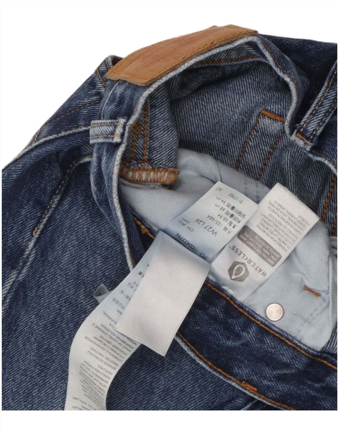 Levi's Dame 501 Straight Jeans W27 L26 Blå Bomuld