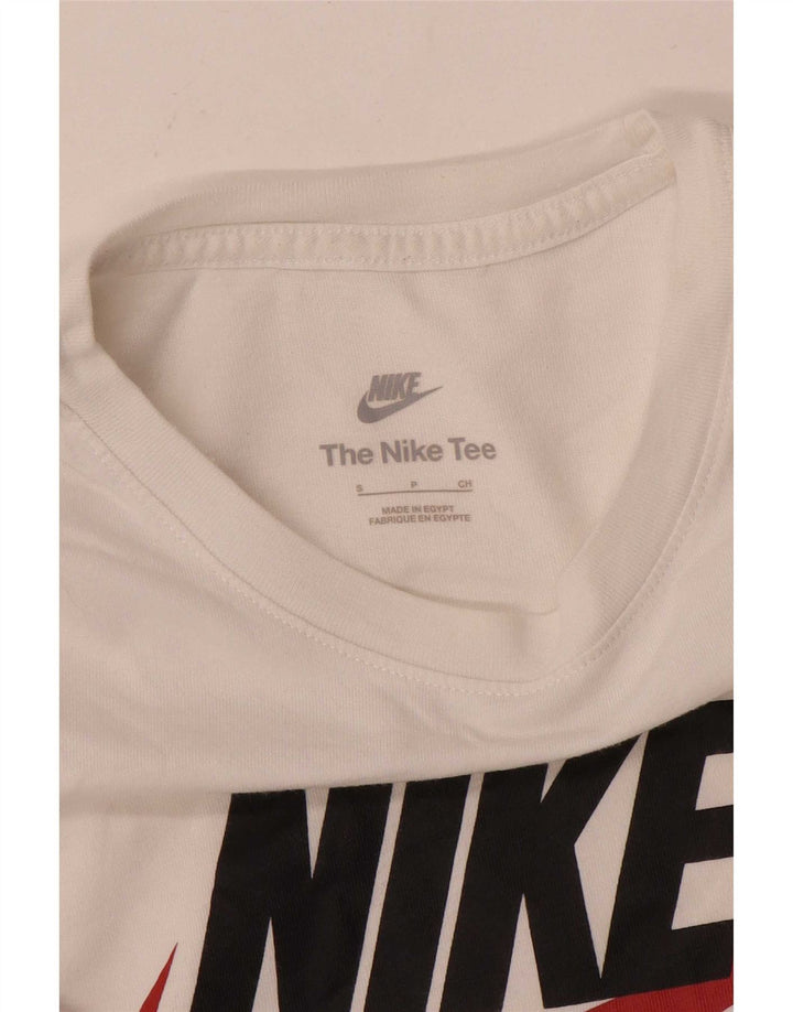 Nike grafisk T-shirt top til mænd, lille hvid