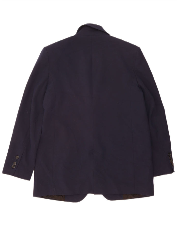 Zara Dame 1 Knap Oversized Blazer Jacket UK 10 Small Navy Blue
