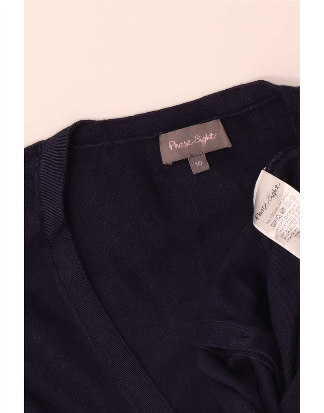 Phase Eight Dame 3/4 ærmet cardigan sweater UK 10 Small Navy Blue
