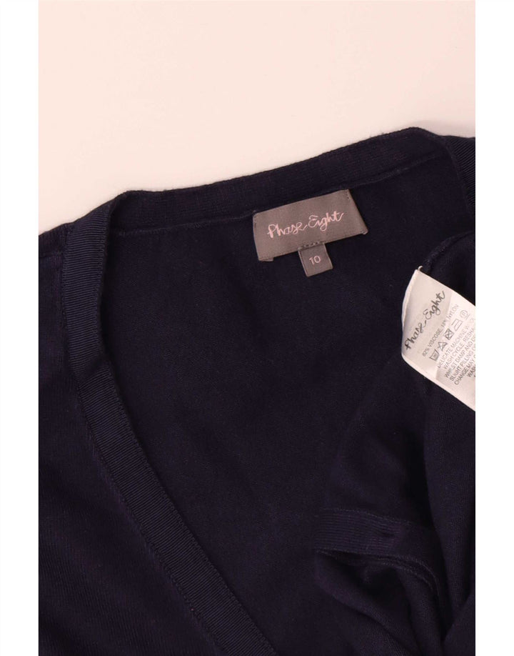 Phase Eight Dame 3/4 ærmet cardigan sweater UK 10 Small Navy Blue