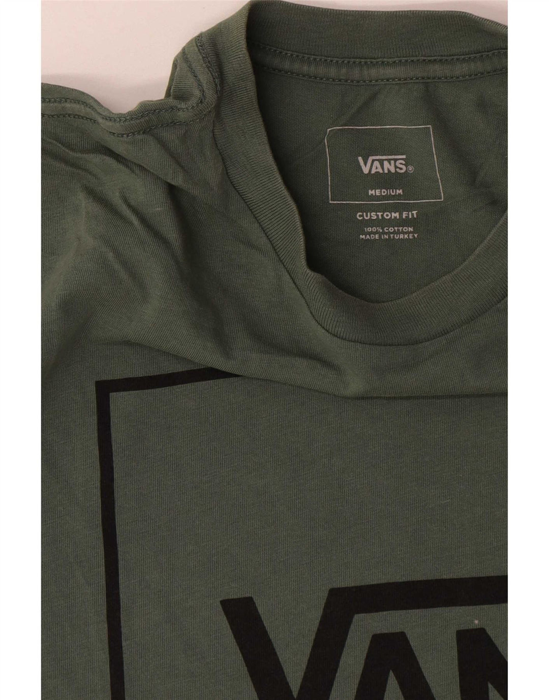 Vans Herre Custom Fit grafisk T-shirt top mellemgrøn bomuld