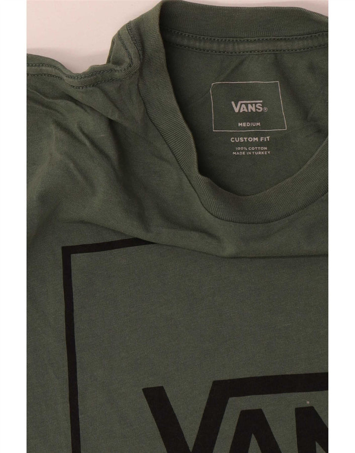 Vans Herre Custom Fit grafisk T-shirt top mellemgrøn bomuld