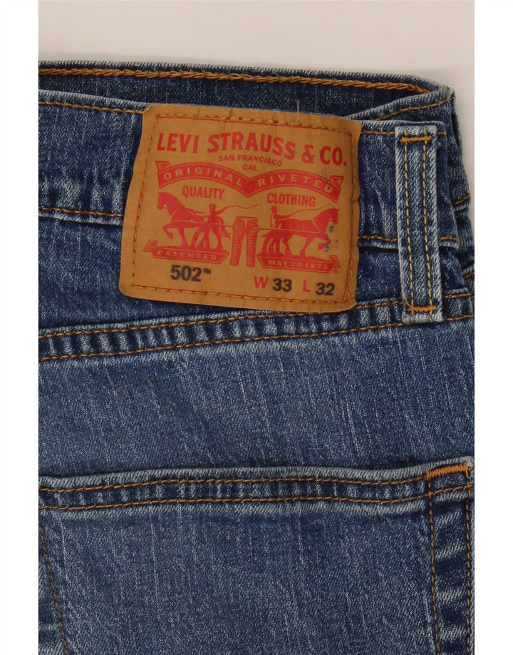 Levi's Herre 502 tilspidsede jeans W33 L32 blå bomuld