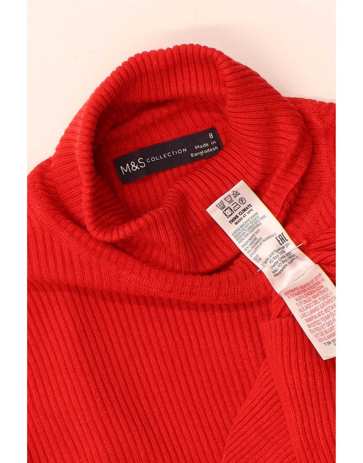 Marks & Spencer Dametop Langærmet UK 8 Lille rød viskose
