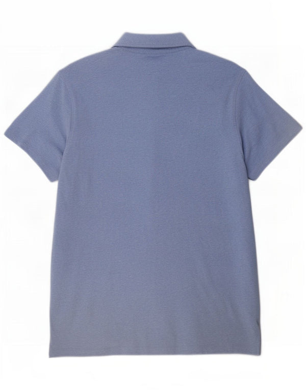 Tommy Hilfiger Herre Slim Fit Polo Shirt Large Blue Flecked Bomuld