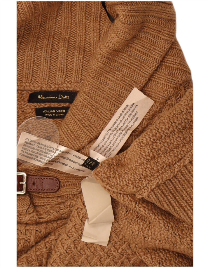Massimo Dutti Dame Poncho Jumper US 8 Medium Brun Uld