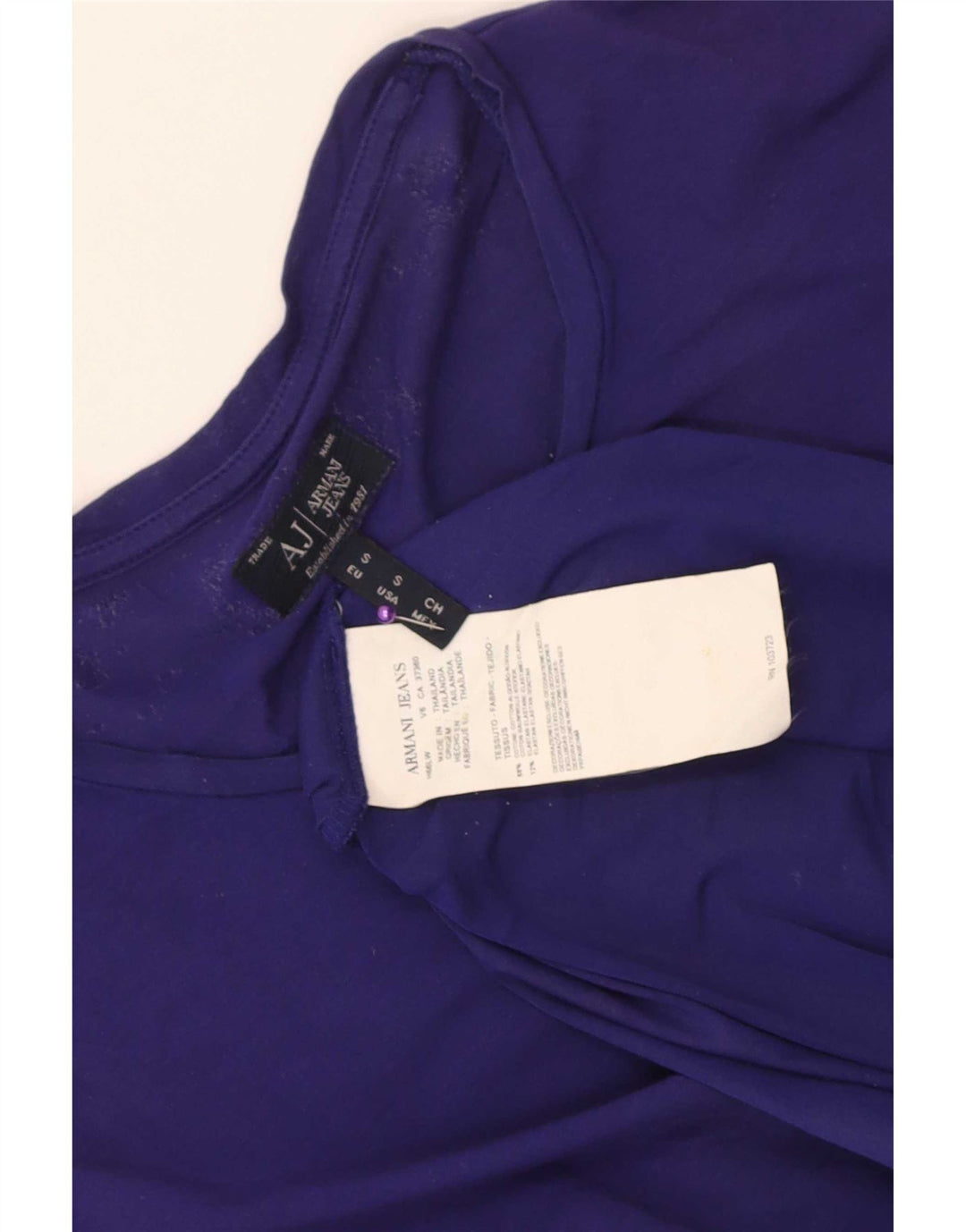 Armani Jeans Herre T-shirt Top Lille Lilla Bomuld