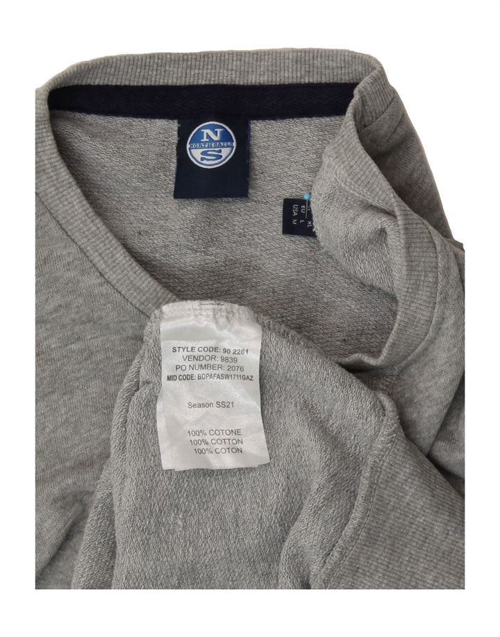 NORTH SAILS Mens Sweatshirt Jumper Large Grey Cotton Vintage North Sails and Second-Hand North Sails from Messina Hembry 