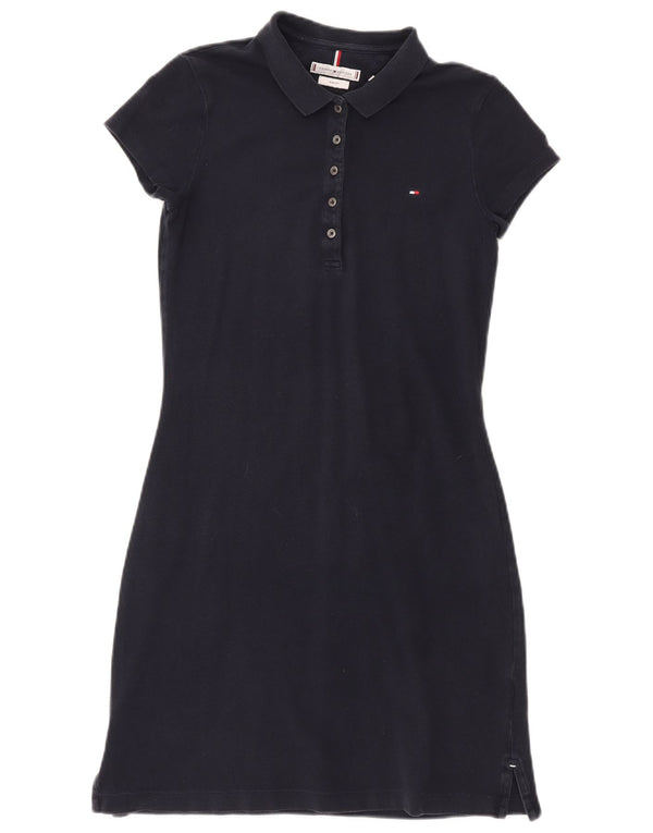 TOMMY HILFIGER Dame Slim Fit Polo Dress UK 10 Small Navy Blue