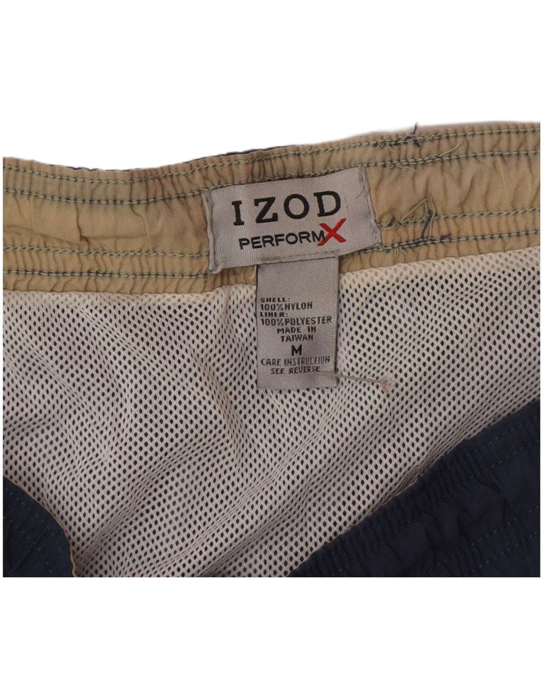 Izod Herre grafiske svømmeshorts Medium Navy Blue Floral Nylon Hawaiian