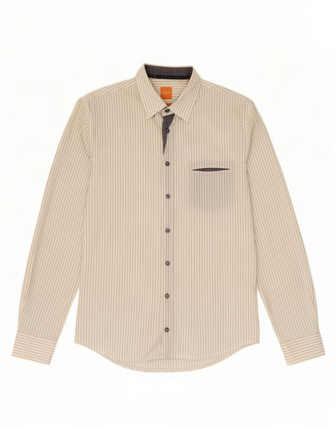 Hugo Boss Dame Slim Fit skjorte Medium White Pinstripe Bomuld