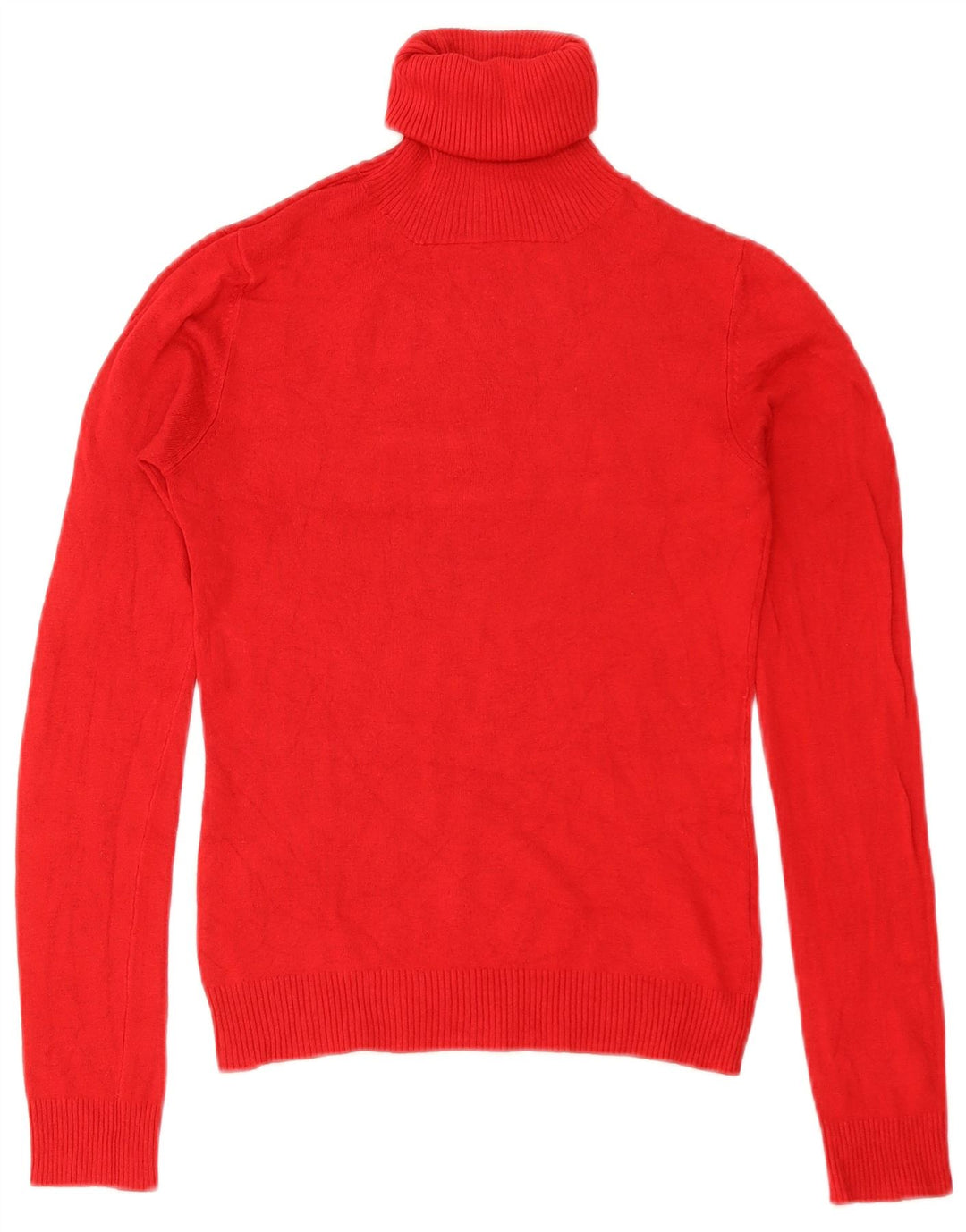 Zara Dame Rullehals Sweater UK 10 Lille Rød