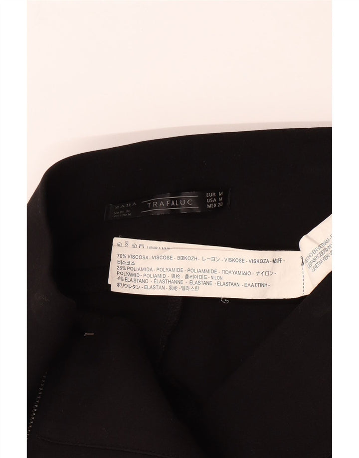 ZARA Womens Slim Casual Trousers Medium W28 L28 Black Viscose Vintage Zara and Second-Hand Zara from Messina Hembry 