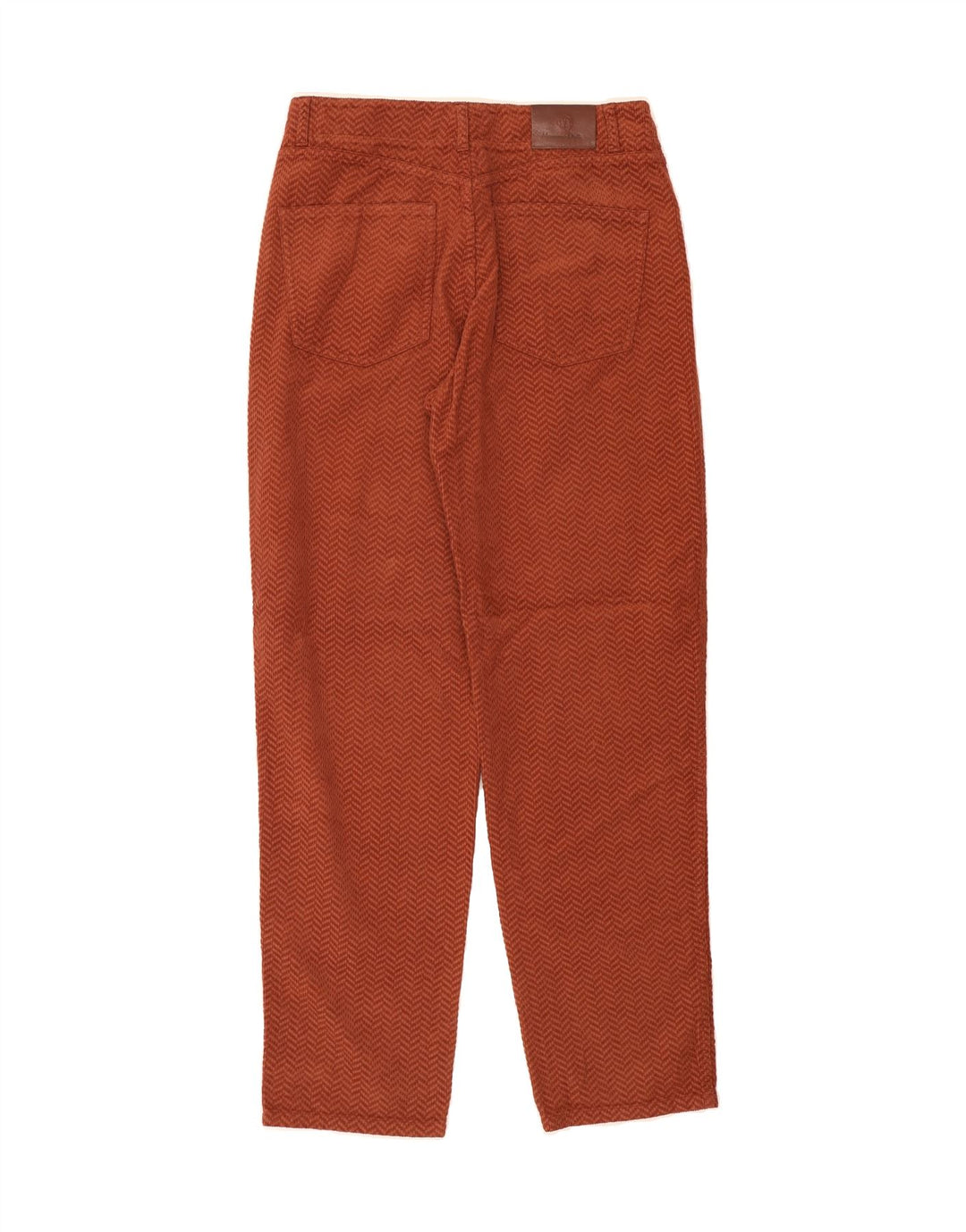 MASSIMO DUTTI Womens Casual Trousers EU 38 Small W28 L30 Brown Chevron Vintage Massimo Dutti and Second-Hand Massimo Dutti from Messina Hembry 