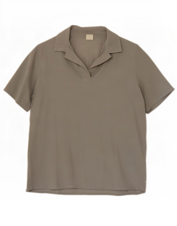 Andrea Mare Dame Polo Shirt IT 48 XL Grå Silke