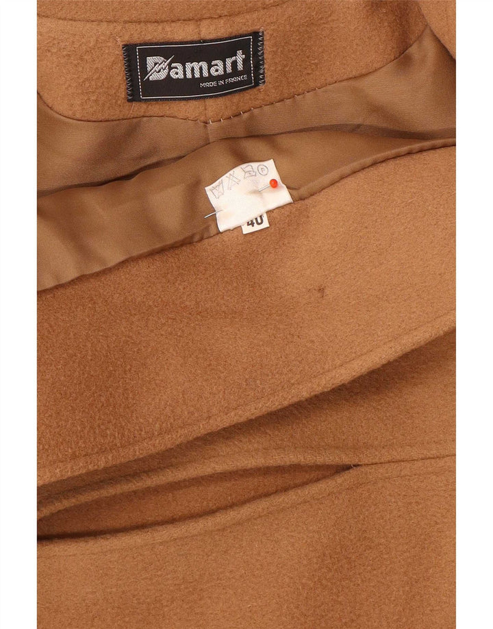 Damart Dame Overfrakke EU 40 Medium Beige Uld