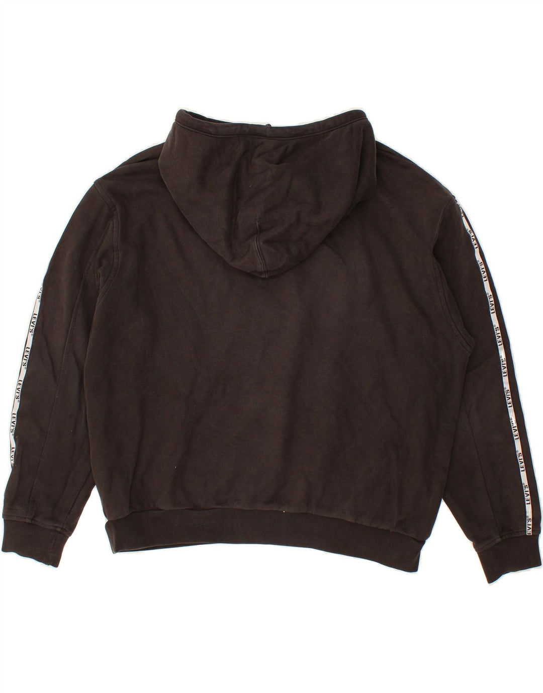 LEVI'S Womens Oversized Graphic Hoodie Jumper UK 14 Medium Black Cotton Vintage Levi's and Second-Hand Levi's from Messina Hembry 