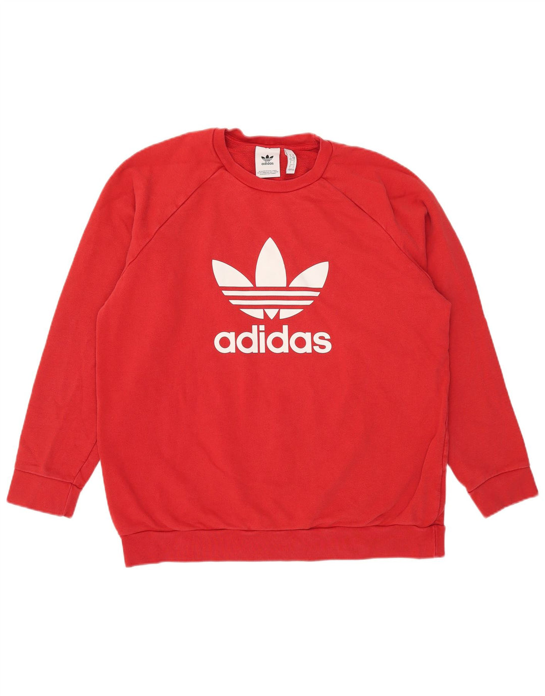 Adidas grafisk sweatshirt til mænd, stor rød bomuld