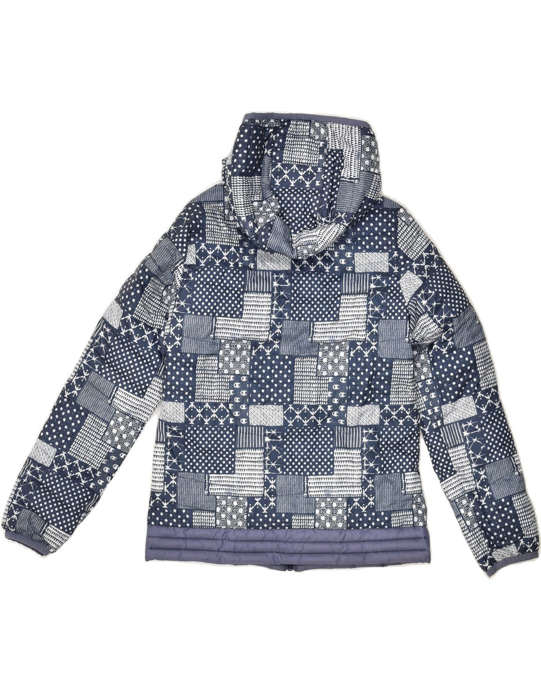CHAMPION Girls Hooded Reversible Jacket 11-12 Years Medium  Navy Blue | Vintage Champion | Thrift | Second-Hand Champion | Used Clothing | Messina Hembry 