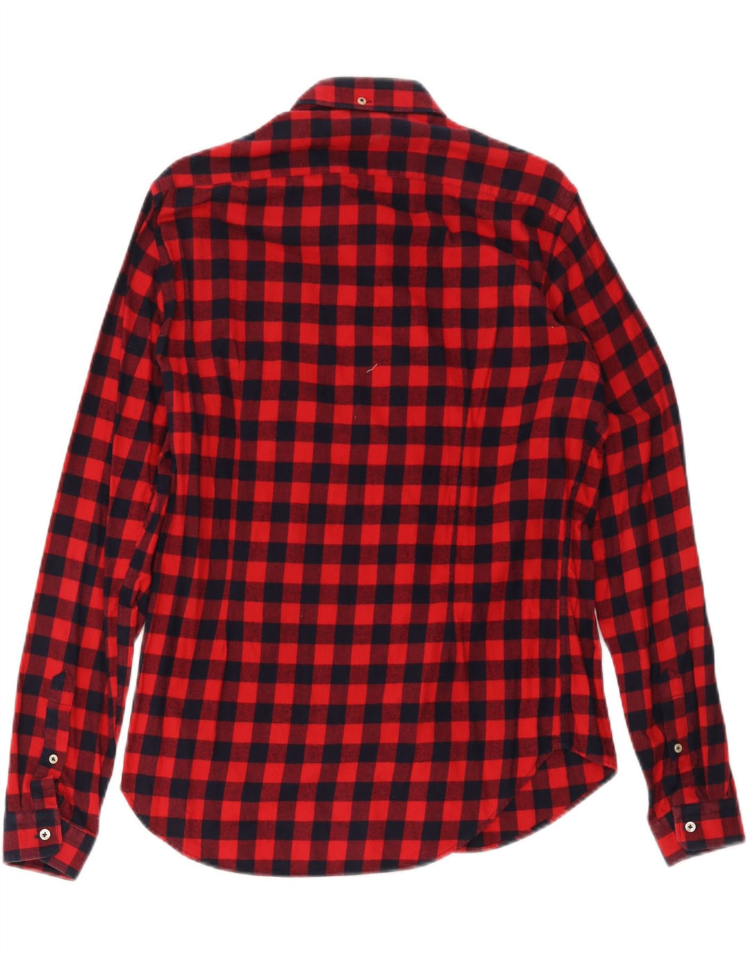 Zara Herre Slim Fit Flanellskjorte Medium Rød Gingham