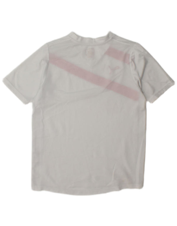 Puma Boys Grafisk T-Shirt Top 11-12 år Hvid Colourblock Polyester