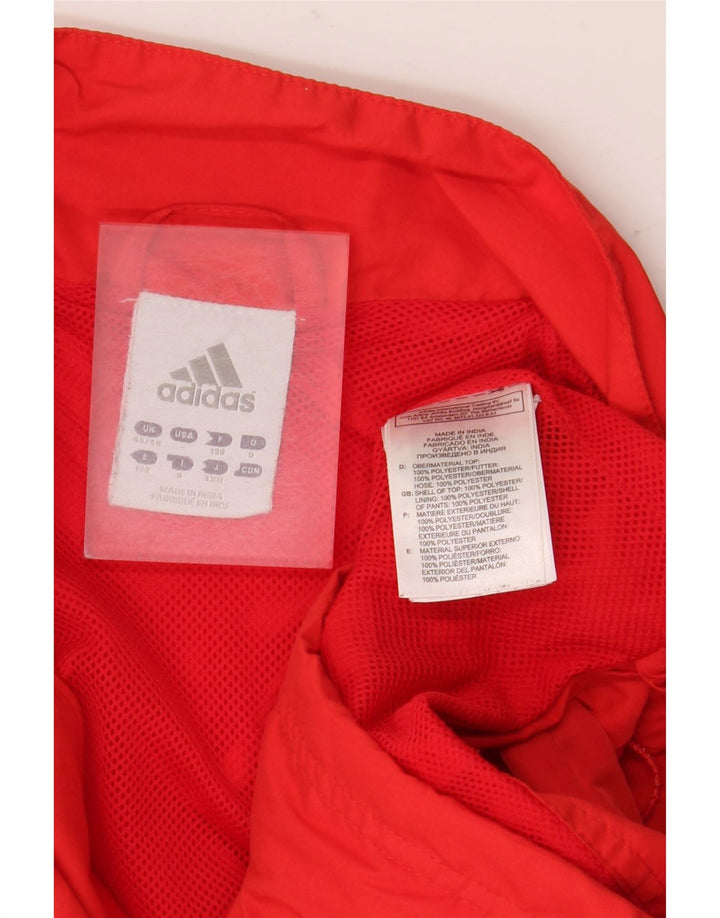 ADIDAS Regnjakke til mænd UK 46/48 XL Rød Colourblock Polyester