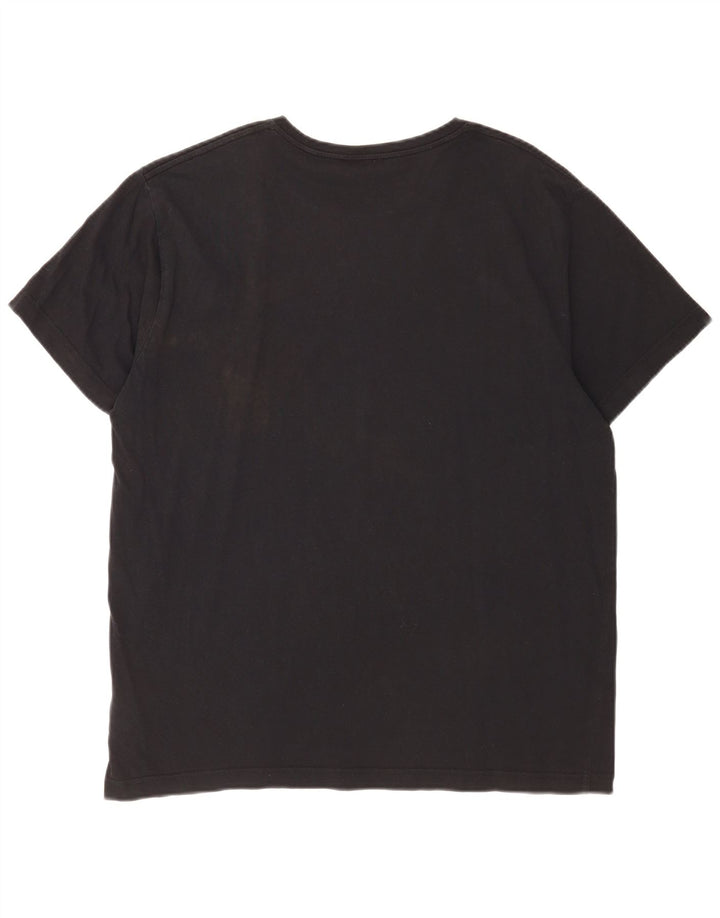 Gant Herre Grafisk T-Shirt Top XL Sort Bomuld