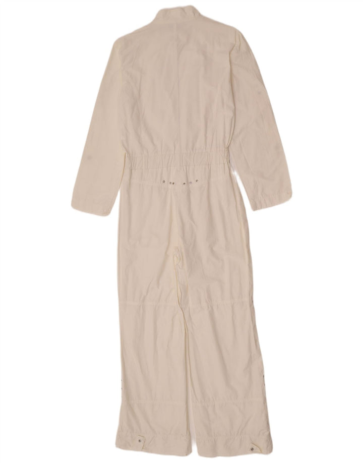 Tuzzi Dame Langærmet Jumpsuit UK 12 Medium White Bomuld