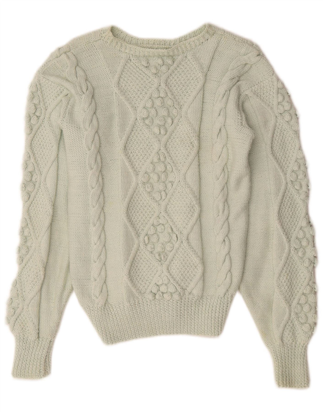 Vintage Dame Boat Neck Jumper Sweater UK 14 Medium Green