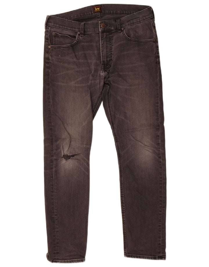 Lee Herre Luke Slim Jeans W32 L30 Grå Bomuld