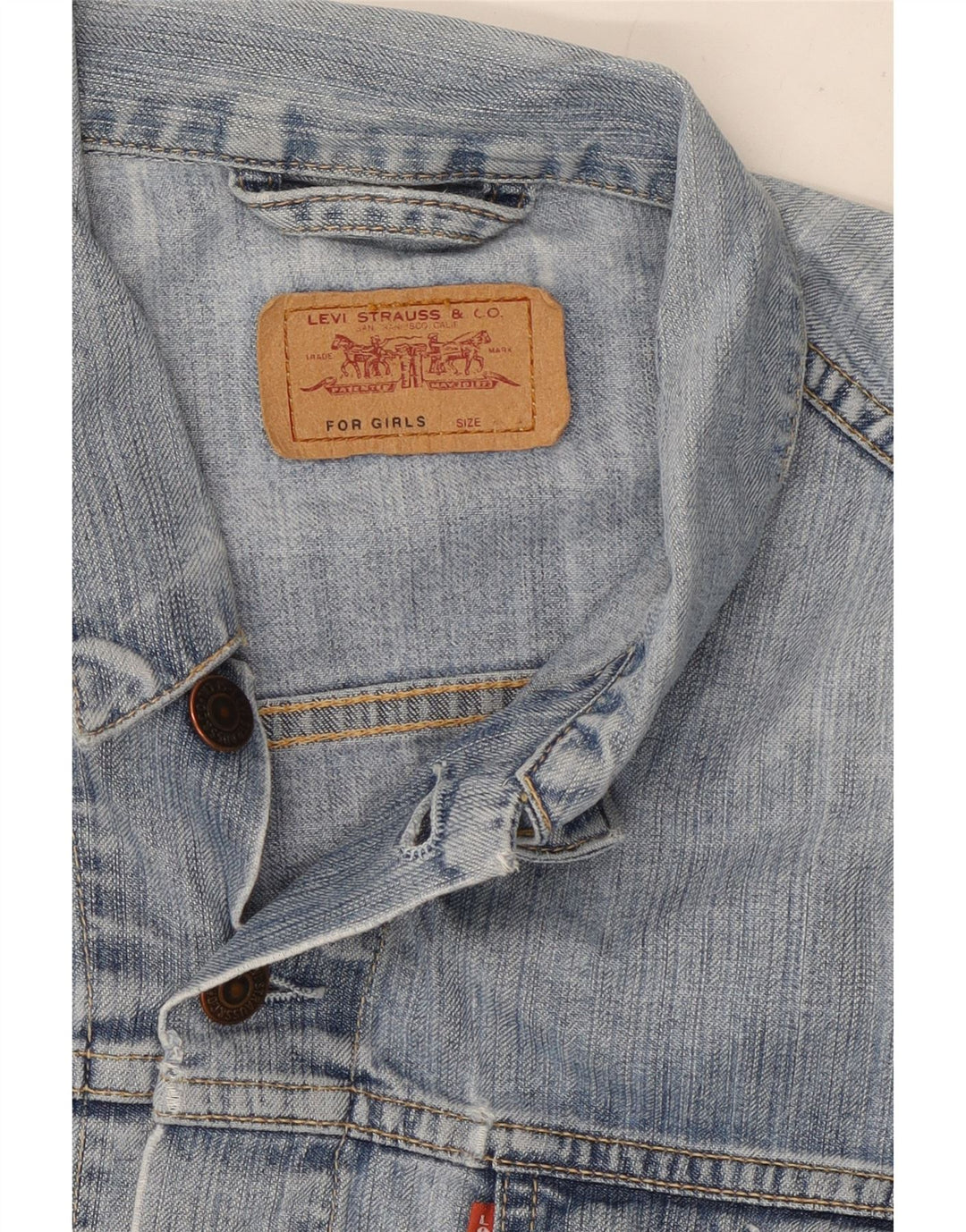 Levi's piger denimjakke 15-16 år blå bomuld