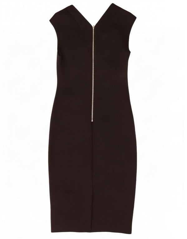 Ted Baker Dame Ærmeløs Bodycon Kjole Størrelse 2 Small Black Floral