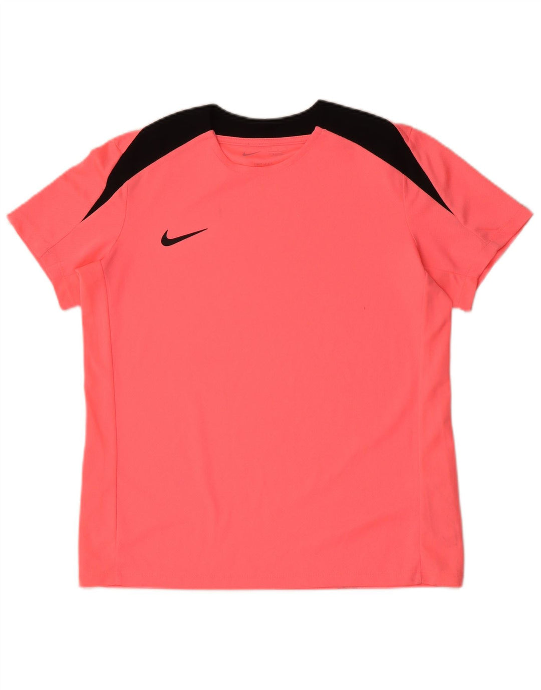 Nike Herre Dri Fit T-shirt Top Stor Pink Colourblock Polyester