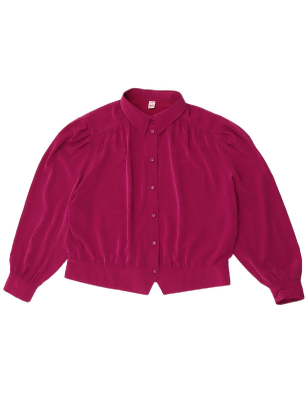 Tru Dame Skjorte Bluse IT 48 XL Lilla Polyester