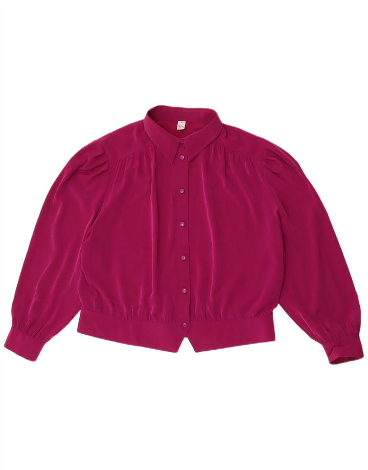 Tru Dame Skjorte Bluse IT 48 XL Lilla Polyester