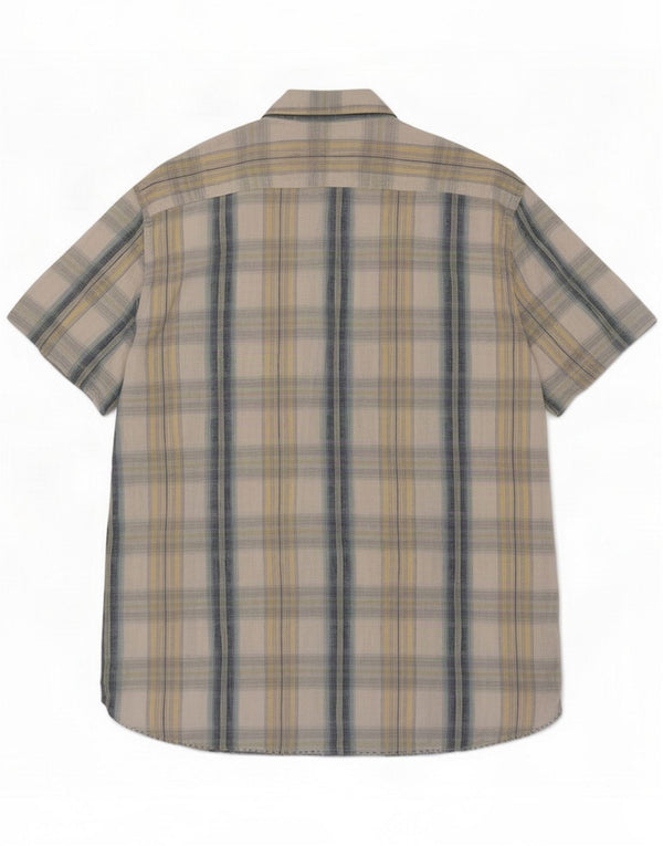 White Stuff Herre Slim Fit skjorte Medium Blue Plaid Linen
